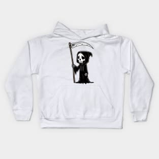 sad grim reaper Kids Hoodie